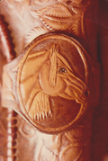 Hosehead medallion for Bob Doan's holster. ca 1978